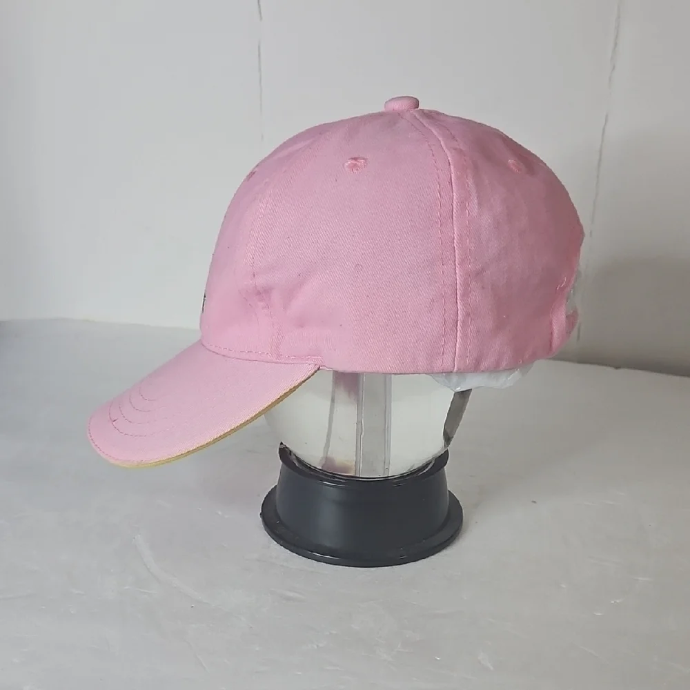 John Deere Pink and Yellow Hat Classic Baseball Style